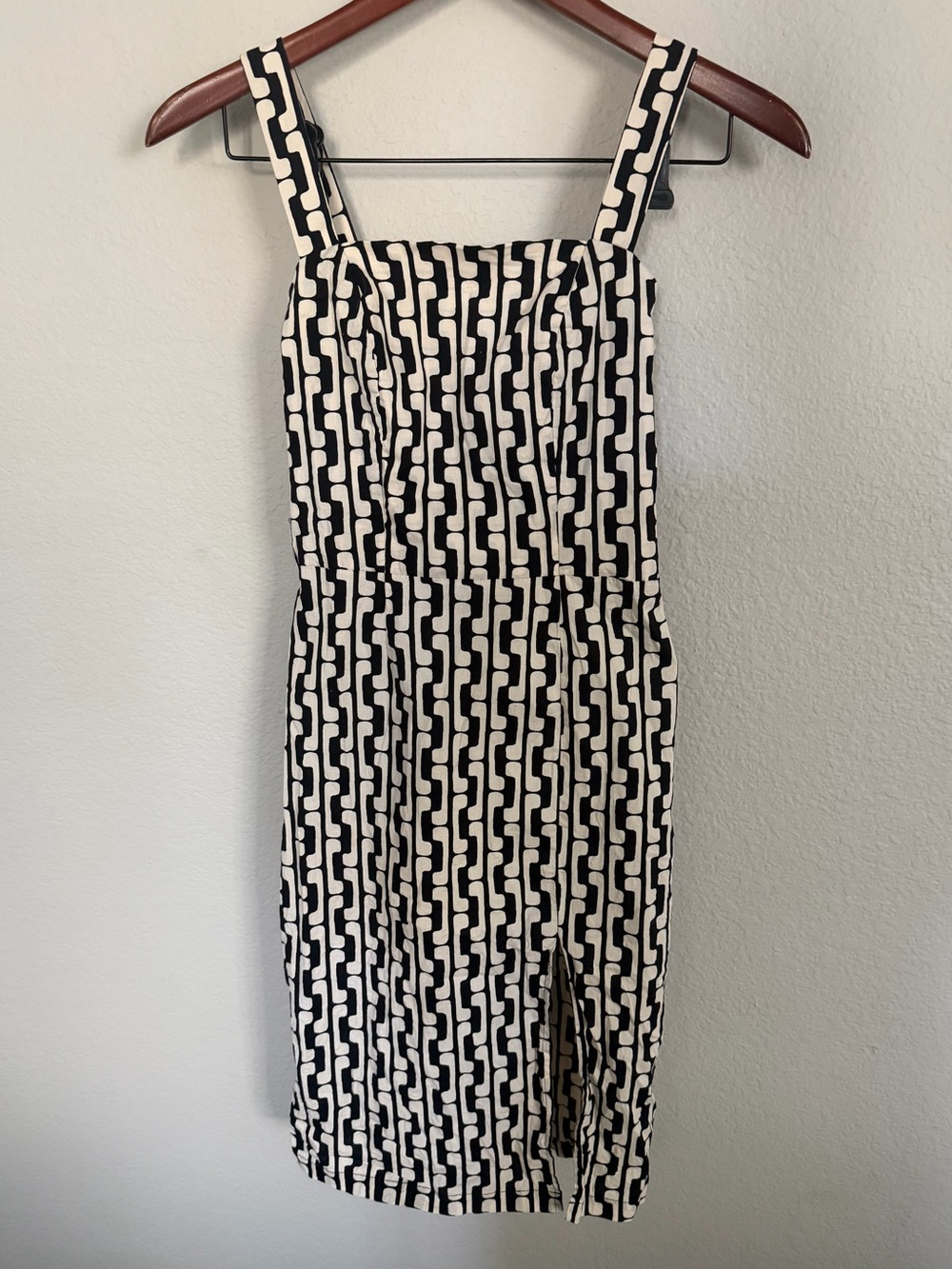 Monteau Los Angeles Black & White Geometric  Dress XS